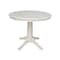 International Concepts Round 36 in Rd Top Pedestal Table, 12 in Leaf, 28.9 inH, Dining Height, Unfinished, 36 W, 48 L K-36RXT-27B - alternate 1